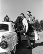 Audrey Hepburn with her husband, Mel Ferrer