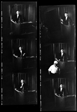 Contact sheet of Marlene Dietrich during the filming of Witness for the Prosecution, 1956
