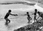 Vanessa Redgrave and her kid's on the Yugoslav Coast, 1960's.